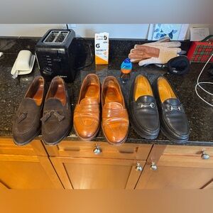 Men's Leather Loafers - Black and Brown